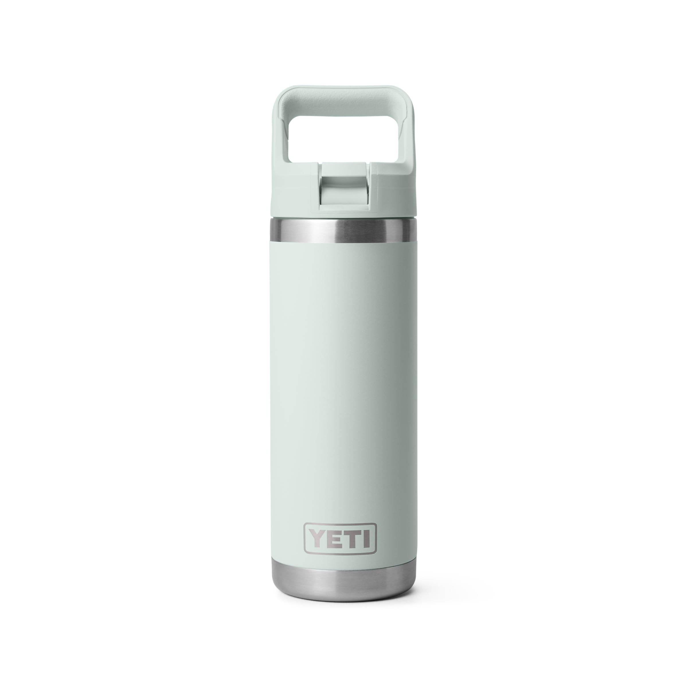 YETI Rambler 18 oz Bottle, Vacuum Insulated, Stainless Steel with Color Matching Straw Cap, Rescue Red
