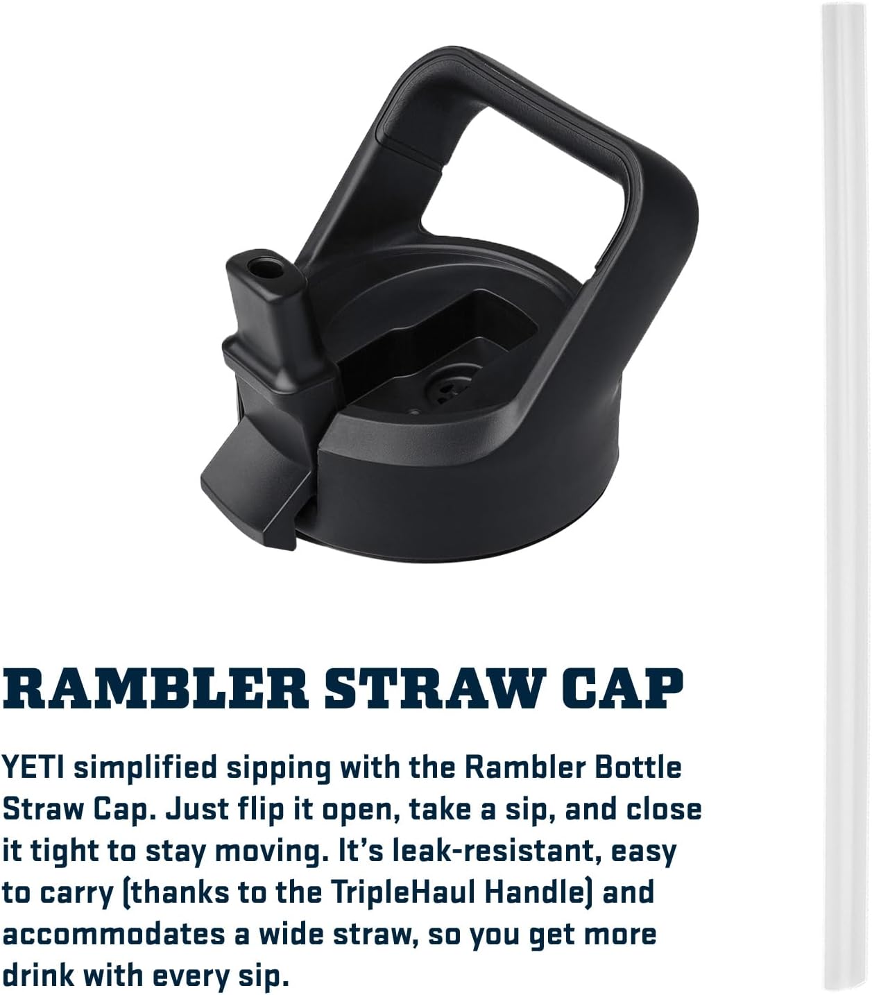 YETI Rambler 18 oz Bottle, Vacuum Insulated, Stainless Steel with Color Matching Straw Cap, Rescue Red