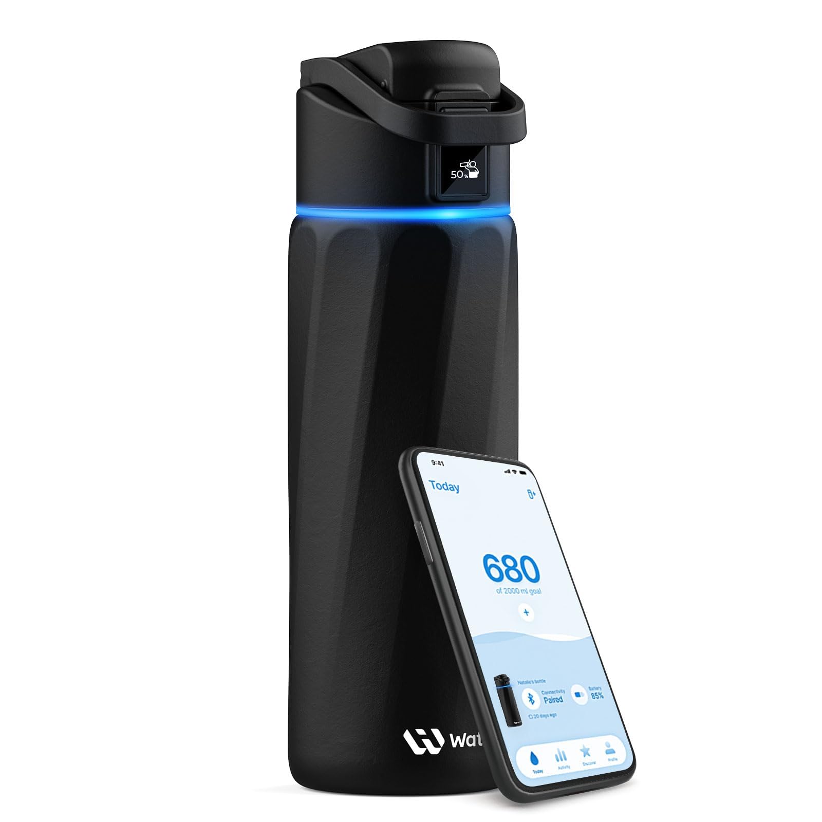 BOOST Smart Water Bottle with Reminder & Tracker, Double Wall Vacuum Insulated Bottles Stainless Steel, 32oz BPA-Free Wide Mouth for School, Gym, Office, Ideal for Mother's Day
