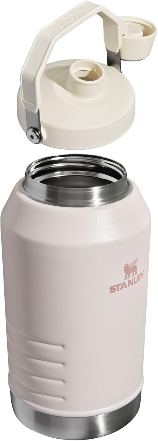 Stanley IceFlow Fast Flow Jug with Handle 96 oz | Twist On Angled Spout Lid | Leakproof for Travel and Sports | Insulated Stainless Steel | BPA-Free | Rose Quartz