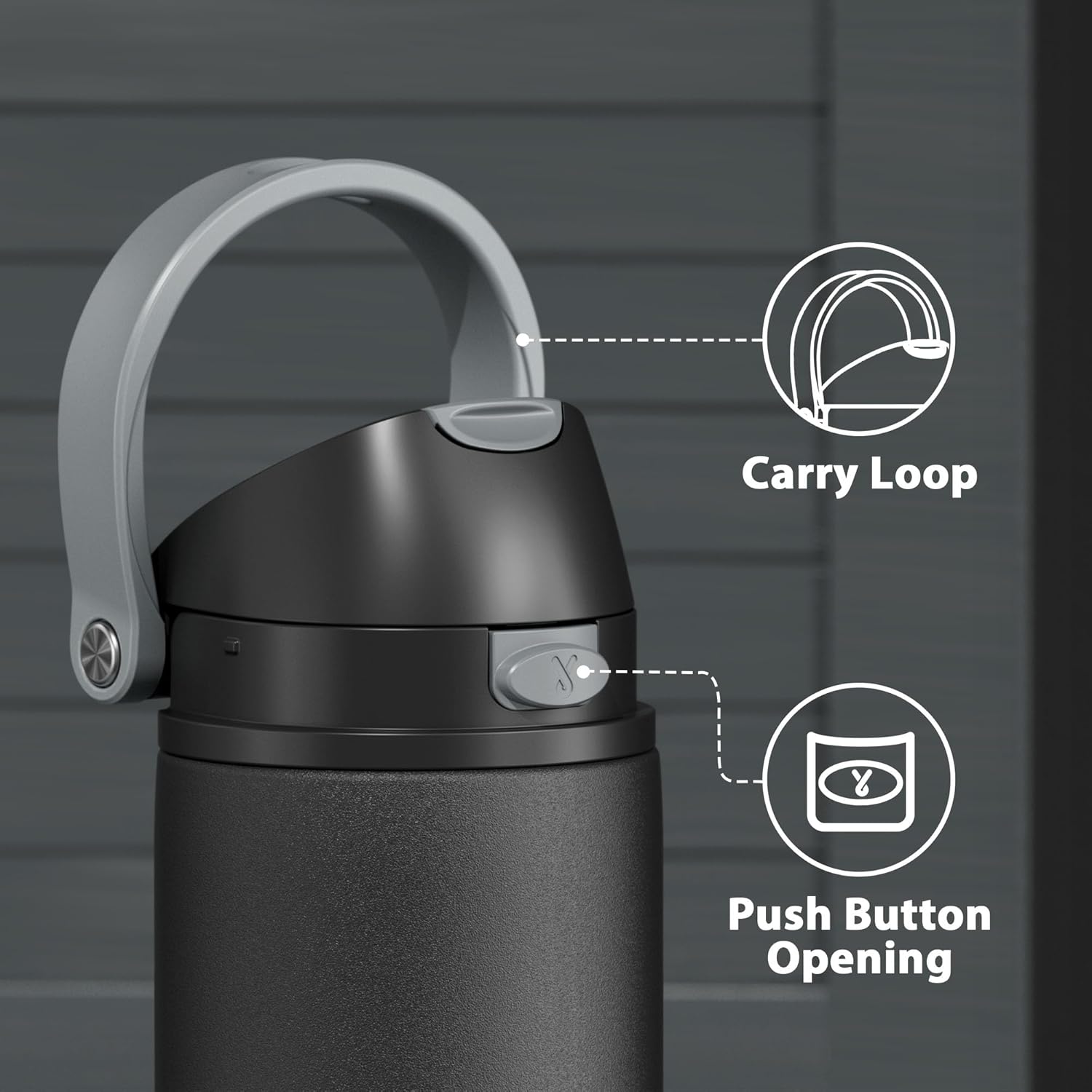 24 oz Insulated Water Bottle for Sports: Meoky Stainless Steel Water Bottle with 2-in-1 Straw and Spout Lid - Leak Proof, Cold for 24 Hours, Fits in Car Cup Holder, BPA-Free for Travel Gym, Night