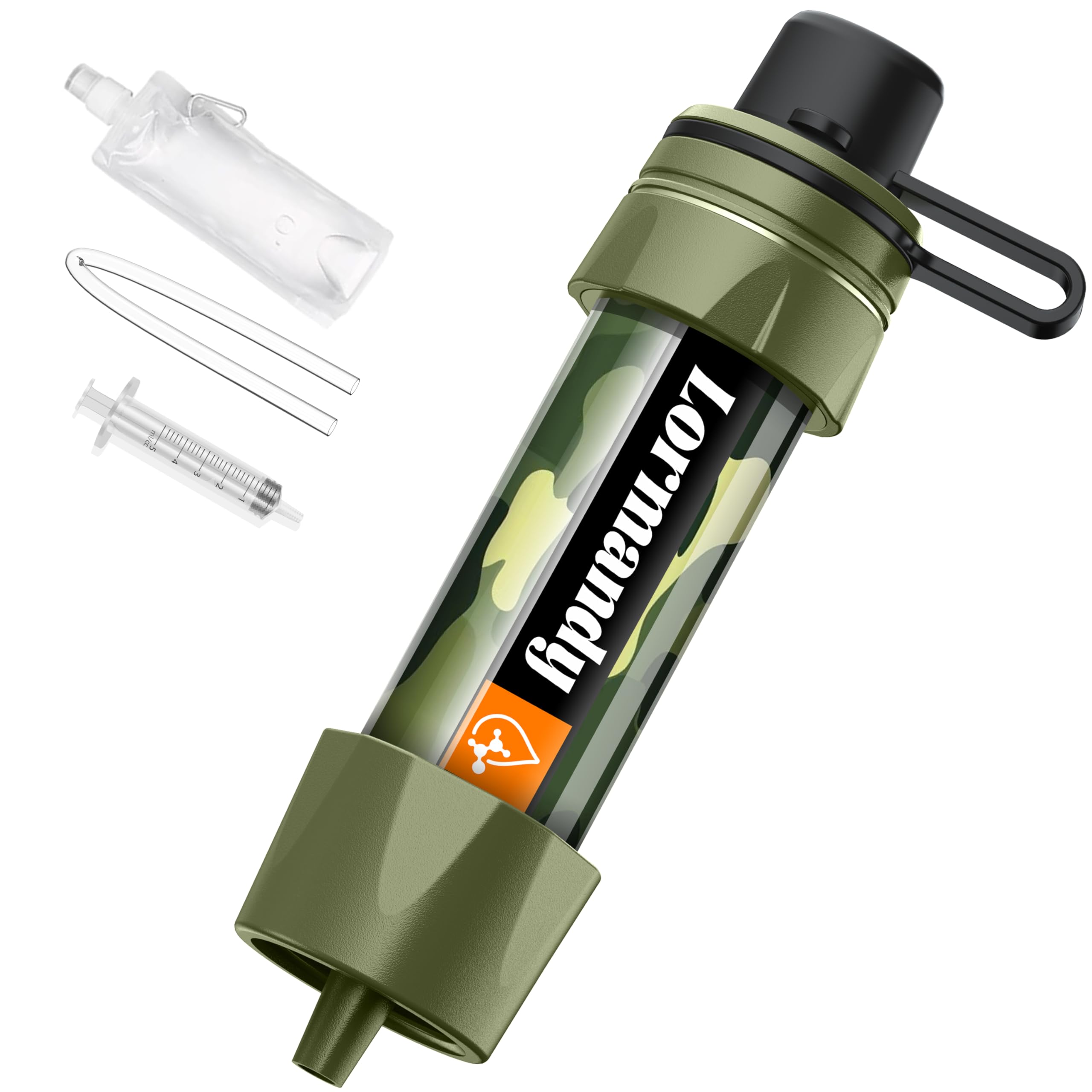 Straw Water Filter 5 Pack – Outdoor Camping & Hiking Survival Gear Kit for Family Use, Ultra-Light Personal Filter Straws for Backpacking, Travel, Bug-Out Bags and Emergency Preparedness